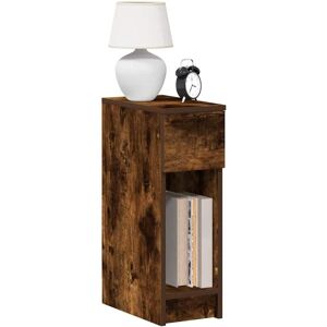 Bedside Cabinet with Drawer Smoked Oak 20x36x60 cm Vidaxl Bedside Cabinet with Drawer Smoked Oak 20x36x60 cm Vidaxl