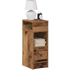 Bedside Cabinet with Drawer Old Wood 25x31x66 cm Vidaxl Bedside Cabinet with Drawer Old Wood 25x31x66 cm Vidaxl
