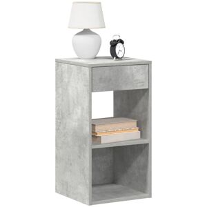 Bedside Cabinet with Drawer Concrete Grey 35x34x66.5 cm vidaXL Bedside Cabinet with Drawer Concrete Grey 35x34x66.5 cm vidaXL