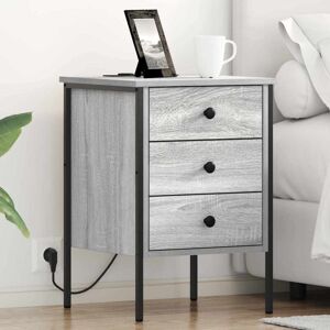 Vidaxl - Bedside Cabinets with Drawer 2 pcs Grey sonoma 42 x 41 x 61 cm Vidaxl - Bedside Cabinets with Drawer 2 pcs Grey sonoma 42 x 41 x 61 cm