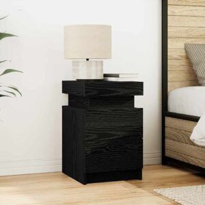 Vidaxl - Bedside Cabinet Black oak 35 x 39 x 55 cm Engineered Wood Vidaxl - Bedside Cabinet Black oak 35 x 39 x 55 cm Engineered Wood