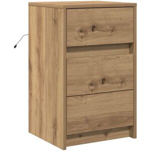 Bedside Cabinet Artisan oak 38 x 34 x 61 cm Engineered wood vidaXL Bedside Cabinet Artisan oak 38 x 34 x 61 cm Engineered wood vidaXL
