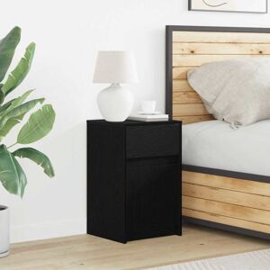 Vidaxl - led Bedside Cabinet Black oak 38 x 34 x 61 cm Engineered wood Vidaxl - led Bedside Cabinet Black oak 38 x 34 x 61 cm Engineered wood
