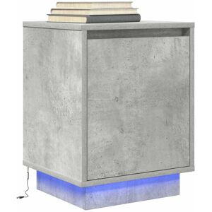 Bedside Cabinet with led Lights Concrete Grey 38x34x50 cm Vidaxl Bedside Cabinet with led Lights Concrete Grey 38x34x50 cm Vidaxl