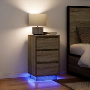 Bedside Cabinet with led Lights Sonoma Oak 38x34x65 cm Vidaxl Bedside Cabinet with led Lights Sonoma Oak 38x34x65 cm Vidaxl