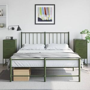 Bedside Cabinets 2 pcs Olive Green 36x39x78 cm Steel Vidaxl Bedside Cabinets 2 pcs Olive Green 36x39x78 cm Steel Vidaxl