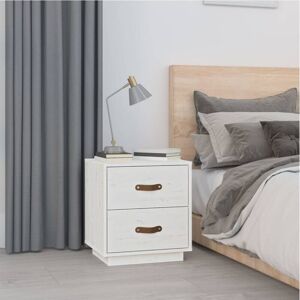 Bedside Cabinet White 40x34x45 cm Solid Wood Pine Vidaxl Bedside Cabinet White 40x34x45 cm Solid Wood Pine Vidaxl