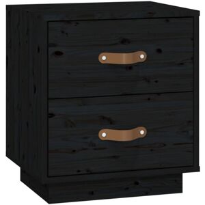 Bedside Cabinet Black 40x34x45 cm Solid Wood Pine Vidaxl Bedside Cabinet Black 40x34x45 cm Solid Wood Pine Vidaxl