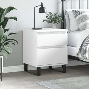 Bedside Cabinet White 40x35x50 cm Engineered Wood vidaXL Bedside Cabinet White 40x35x50 cm Engineered Wood vidaXL