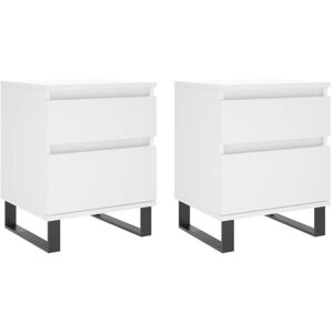 Vidaxl - Bedside Cabinets 2 pcs White 40x35x50 cm Engineered Wood Vidaxl - Bedside Cabinets 2 pcs White 40x35x50 cm Engineered Wood