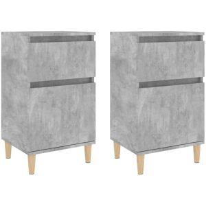 Bedside Cabinets 2 pcs Concrete Grey 40x35x70 cm Vidaxl Bedside Cabinets 2 pcs Concrete Grey 40x35x70 cm Vidaxl