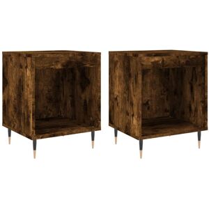 Vidaxl - Bedside Cabinets 2 pcs Smoked Oak 40x35x50 cm Engineered Wood Vidaxl - Bedside Cabinets 2 pcs Smoked Oak 40x35x50 cm Engineered Wood
