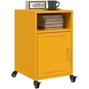 Bedside Cabinets 2 pcs Mustard Yellow 36x39x59 cm Steel Vidaxl Bedside Cabinets 2 pcs Mustard Yellow 36x39x59 cm Steel Vidaxl