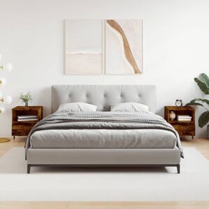 Vidaxl - Bedside Cabinets 2 pcs Smoked Oak 40x35x50 cm Engineered Wood Vidaxl - Bedside Cabinets 2 pcs Smoked Oak 40x35x50 cm Engineered Wood