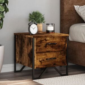 Bedside Cabinet Smoked Oak 40x41x40 cm Engineered Wood Vidaxl Bedside Cabinet Smoked Oak 40x41x40 cm Engineered Wood Vidaxl