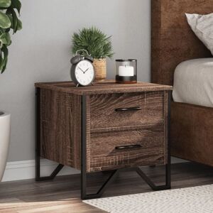 Bedside Cabinet Brown Oak 40x41x40 cm Engineered Wood Vidaxl Bedside Cabinet Brown Oak 40x41x40 cm Engineered Wood Vidaxl