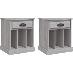 Bedside Cabinets 2 pcs Grey Sonoma 43x36x50 cm Vidaxl Bedside Cabinets 2 pcs Grey Sonoma 43x36x50 cm Vidaxl
