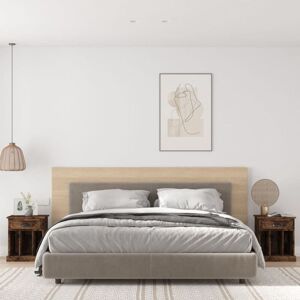 Bedside Cabinets 2 pcs Smoked Oak 43x36x50 cm Vidaxl Bedside Cabinets 2 pcs Smoked Oak 43x36x50 cm Vidaxl