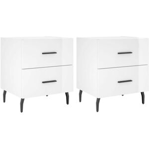 Vidaxl - Bedside Cabinets 2 pcs High Gloss White 40x35x47.5 cm Engineered Wood Vidaxl - Bedside Cabinets 2 pcs High Gloss White 40x35x47.5 cm Engineered Wood