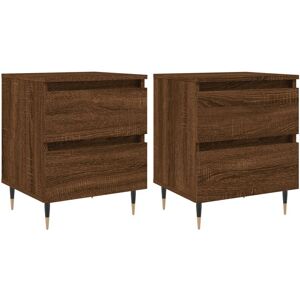 Vidaxl - Bedside Cabinets 2 pcs Brown Oak 40x35x50 cm Engineered Wood Vidaxl - Bedside Cabinets 2 pcs Brown Oak 40x35x50 cm Engineered Wood