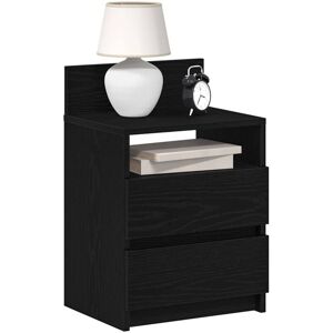 Bedside Cabinet with 2 Drawers Black 40x33x60 cm Vidaxl Bedside Cabinet with 2 Drawers Black 40x33x60 cm Vidaxl