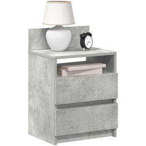Bedside Cabinet with 2 Drawers Concrete Grey 40x33x60 cm Vidaxl Bedside Cabinet with 2 Drawers Concrete Grey 40x33x60 cm Vidaxl