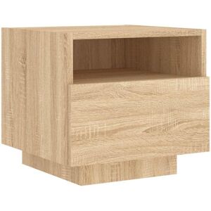 Bedside Cabinet with led Lights Sonoma Oak 40x39x37 cm Vidaxl Bedside Cabinet with led Lights Sonoma Oak 40x39x37 cm Vidaxl