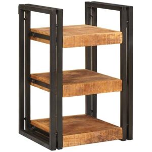 Bedside Table Brown and black 38 x 33 x 58 cm Solid Mango Wood vidaXL Bedside Table Brown and black 38 x 33 x 58 cm Solid Mango Wood vidaXL