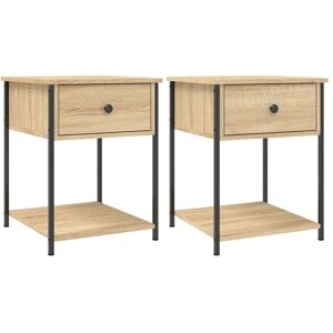 Vidaxl - Bedside Tables 2 pcs Sonoma Oak 44x45x58 cm Engineered Wood Vidaxl - Bedside Tables 2 pcs Sonoma Oak 44x45x58 cm Engineered Wood