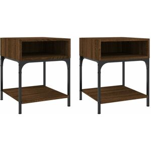 Vidaxl - Bedside Tables 2 pcs Brown Oak 40x41x50 cm Engineered Wood Vidaxl - Bedside Tables 2 pcs Brown Oak 40x41x50 cm Engineered Wood