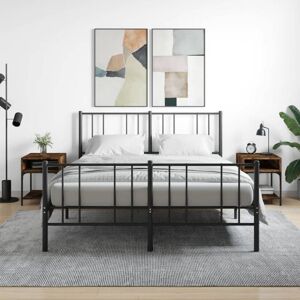 Vidaxl - Bedside Tables 2 pcs Smoked Oak 40x41x50 cm Engineered Wood Vidaxl - Bedside Tables 2 pcs Smoked Oak 40x41x50 cm Engineered Wood