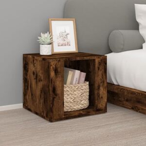 Bedside Table Smoked Oak 41x40x36 cm Engineered Wood Vidaxl Bedside Table Smoked Oak 41x40x36 cm Engineered Wood Vidaxl