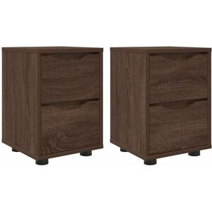Bedside Tables with Drawer 2 pcs Brown Oak 30.5 x 30 x 43 cm vidaXL Bedside Tables with Drawer 2 pcs Brown Oak 30.5 x 30 x 43 cm vidaXL