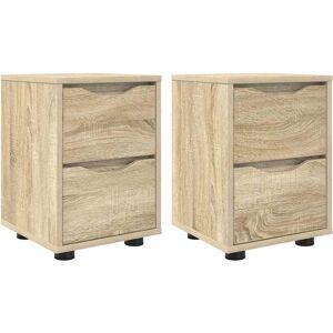 Bedside Tables with Drawer 2 pcs Sonoma Oak 30.5 x 30 x 43 cm vidaXL Bedside Tables with Drawer 2 pcs Sonoma Oak 30.5 x 30 x 43 cm vidaXL
