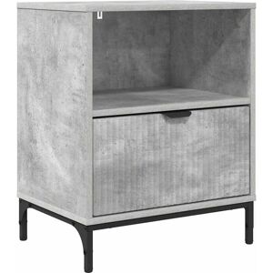 Bedside Table Concrete grey 49 x 36 x 61 cm Engineered wood vidaXL Bedside Table Concrete grey 49 x 36 x 61 cm Engineered wood vidaXL