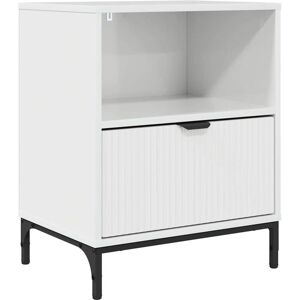 Bedside Table High gloss white 49 x 36 x 61 cm Engineered wood vidaXL Bedside Table High gloss white 49 x 36 x 61 cm Engineered wood vidaXL