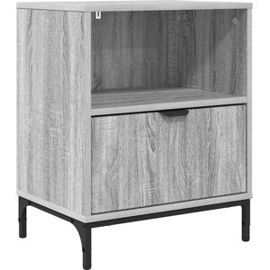 Bedside Table Grey sonoma 49 x 36 x 61 cm Engineered wood vidaXL Bedside Table Grey sonoma 49 x 36 x 61 cm Engineered wood vidaXL