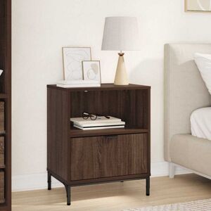 Bedside Table Brown oak 49 x 36 x 61 cm Engineered wood vidaXL Bedside Table Brown oak 49 x 36 x 61 cm Engineered wood vidaXL