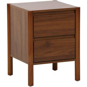 SWEEEK Bedside table wood decor 2 drawers, Harmony, Walnut, 42x42x55 cm SWEEEK Bedside table wood decor 2 drawers, Harmony, Walnut, 42x42x55 cm