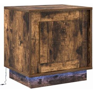 Bedside Cabinet Smoked Oak 44 x 34.5 x 45 cm Engineered wood Vidaxl Bedside Cabinet Smoked Oak 44 x 34.5 x 45 cm Engineered wood Vidaxl