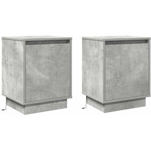 Vidaxl - Bedside Cabinet with 2 pcs Concrete grey 39 x 34.5 x 50 cm Vidaxl - Bedside Cabinet with 2 pcs Concrete grey 39 x 34.5 x 50 cm
