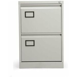 Bisley 2 Drawer Foolscap Filing Cabinet - Goose Grey Bisley 2 Drawer Foolscap Filing Cabinet - Goose Grey