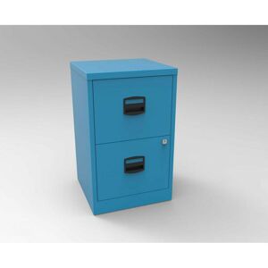 2 Drawer Metal Filing Cabinet - Azure - Bisley 2 Drawer Metal Filing Cabinet - Azure - Bisley