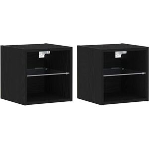 Vidaxl - tv Cabinet 2 pcs Black 30 x 28.5 x 30 cm Engineered wood Vidaxl - tv Cabinet 2 pcs Black 30 x 28.5 x 30 cm Engineered wood