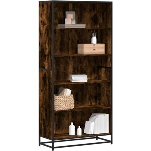 Bookcase Smoked Oak 80.5x35x170.5 cm Engineered Wood Vidaxl Bookcase Smoked Oak 80.5x35x170.5 cm Engineered Wood Vidaxl