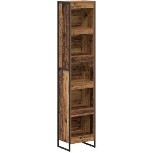 Book Cabinet Old Wood 40 x 30 x 189.5 cm Engineered Wood vidaXL Book Cabinet Old Wood 40 x 30 x 189.5 cm Engineered Wood vidaXL