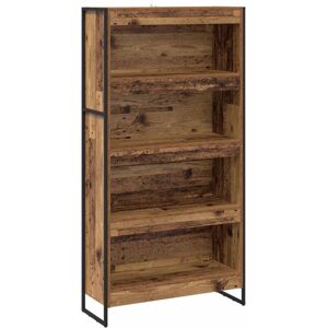 Book Cabinet 2 pcs Old Wood 80 x 30 x 155 cm Engineered Wood vidaXL Book Cabinet 2 pcs Old Wood 80 x 30 x 155 cm Engineered Wood vidaXL