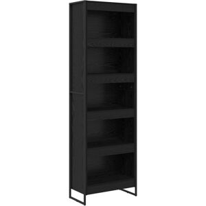 Book Cabinet 2 pcs Black Oak 60 x 30 x 189.5 cm Engineered Wood vidaXL Book Cabinet 2 pcs Black Oak 60 x 30 x 189.5 cm Engineered Wood vidaXL