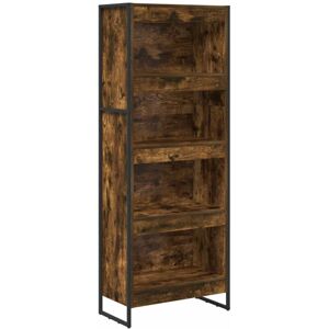 Book Cabinet Smoke Oak 60 x 30 x 155 cm Engineered Wood vidaXL Book Cabinet Smoke Oak 60 x 30 x 155 cm Engineered Wood vidaXL