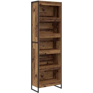 Book Cabinet 2 pcs Old Wood 60 x 30 x 189.5 cm Engineered Wood vidaXL Book Cabinet 2 pcs Old Wood 60 x 30 x 189.5 cm Engineered Wood vidaXL